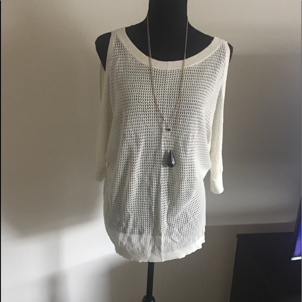 Express off white mesh top medium (available)